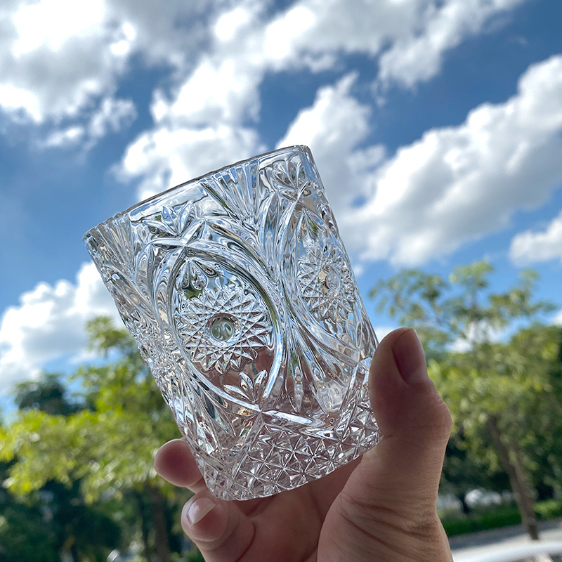 Crystal creative cocktail glass set for whiskey