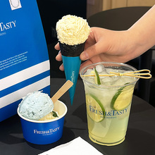 冰淇淋杯一次性纸碗gelato冰激凌球碗雪糕酸奶打包盒冰碗印logo