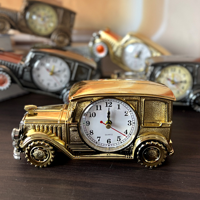 CH555 series six classic car alarm clock retro nostalgic digital pointer plastic desk clock