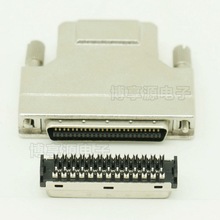 SCSI 50Pin连接器 HPDB 50P公头 螺杆式外壳带线夹