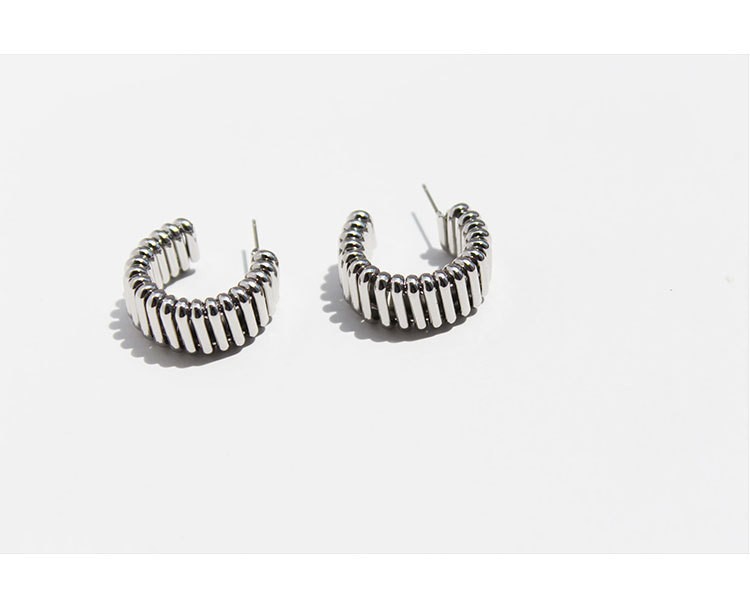 1 Pair Quantity Holiday, Daily Occasion 1 Pair Simple Style C Shape Waves Plating Brass 18K Gold Plated Ear Studs