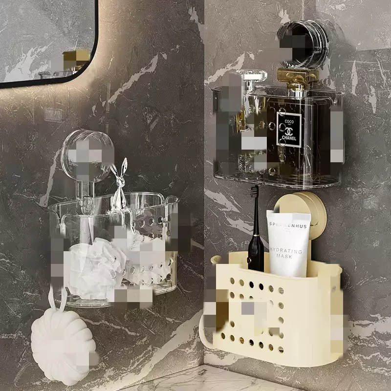 吸盘葱姜蒜收纳盒多功能壁挂家用厨房大蒜头收纳筐置物架多层挂篮