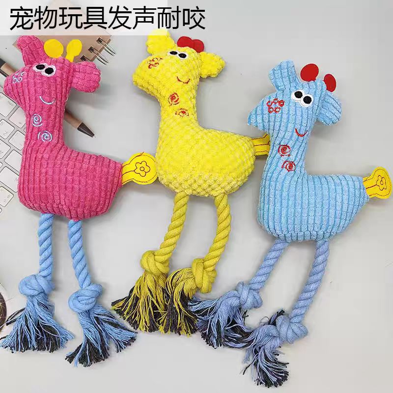 Nueva colección de juguetes sonoros de peluche para perros, juguetes de mascotas resistentes a la mordida para perros