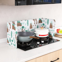 Kitchen gas stove oil barrier cactus aluminum foil heat insulating plate stir-frying oil separator plate home stove oil splash barrier plate