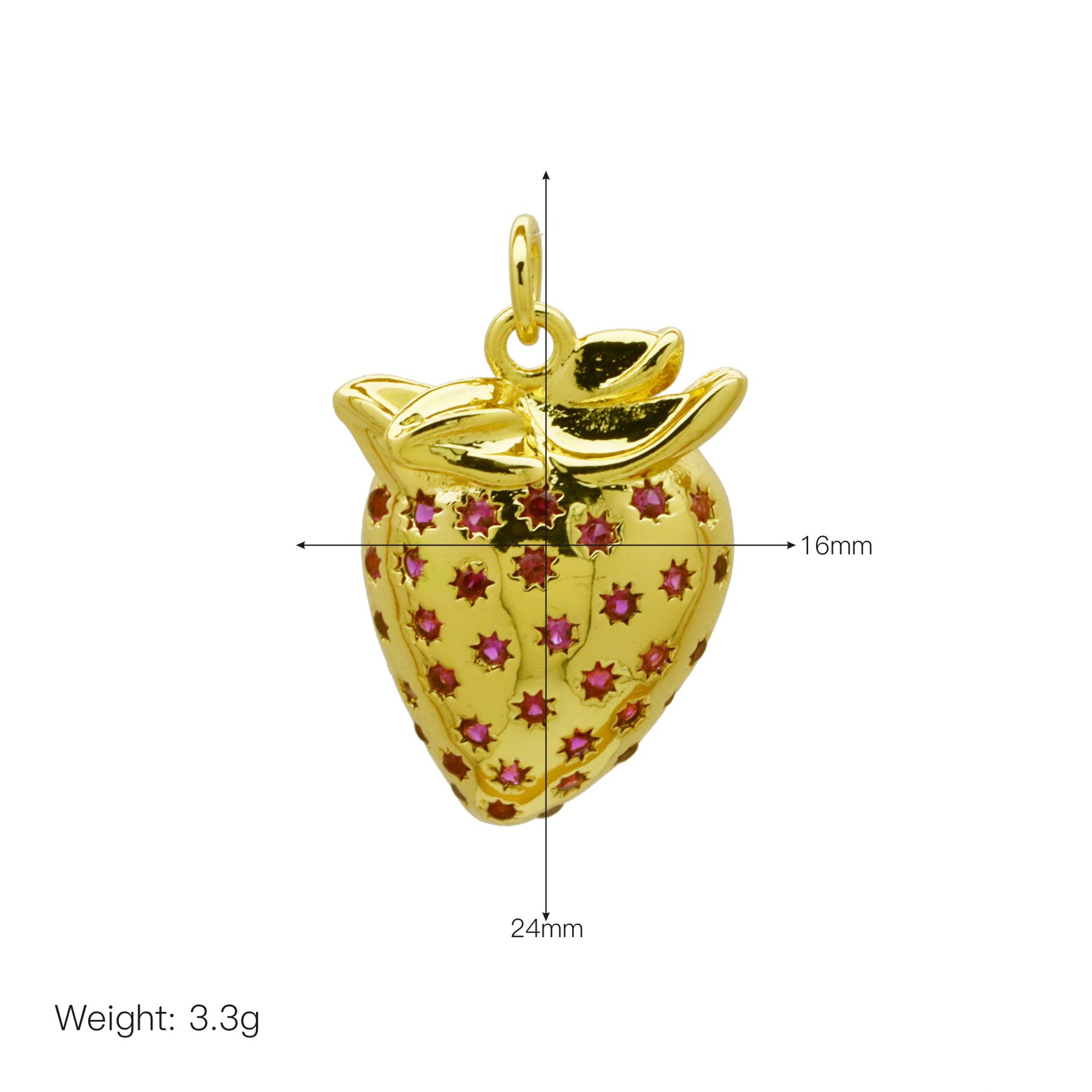 2g Weight Pendant Jewelry Making Type 7 * 18mm Jewelry Making Size Zircon Inlay Material DIY Jewelry Accessories Classification 1 Piece Quantity Copper Material Christmas Festival Cherry, Carrot, Strawberry Pattern Inlay Design IG Style Style 1 Piece 7 * 18mm Copper Zircon Cherry Carrot Strawberry Pendant 8