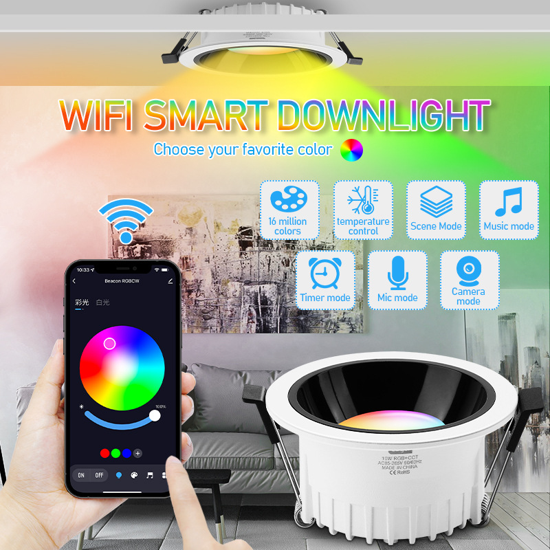 Graffiti inteligente LED resalte downlight graffiti bluetooth conexión directa sin redes de red