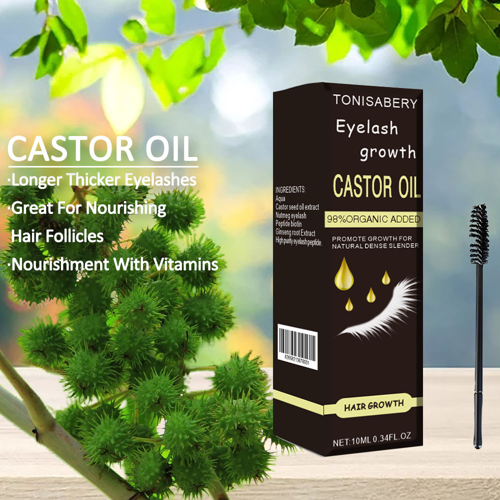 Tonisabery10Ml Castor Eyelash Oil Naturally Thick, Long, Curly and Moisturizing Eyelash Liquid Foreign Trade Wholesale