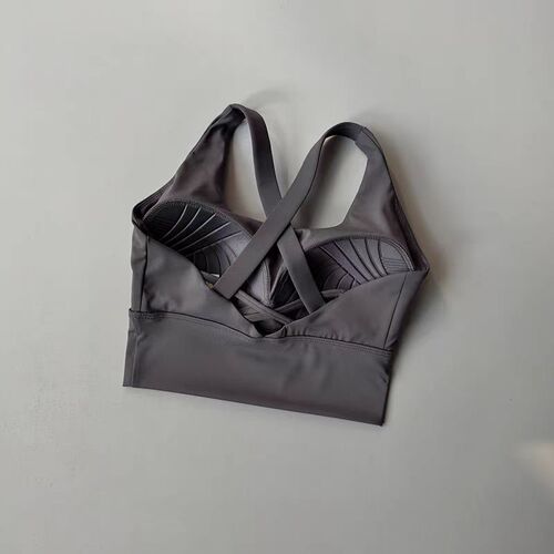 Sports Bra for Women with Fixed Bra Pads, High-Intensity Shock Absorption, Push-Up Running Bra for Yoga and Fitness
