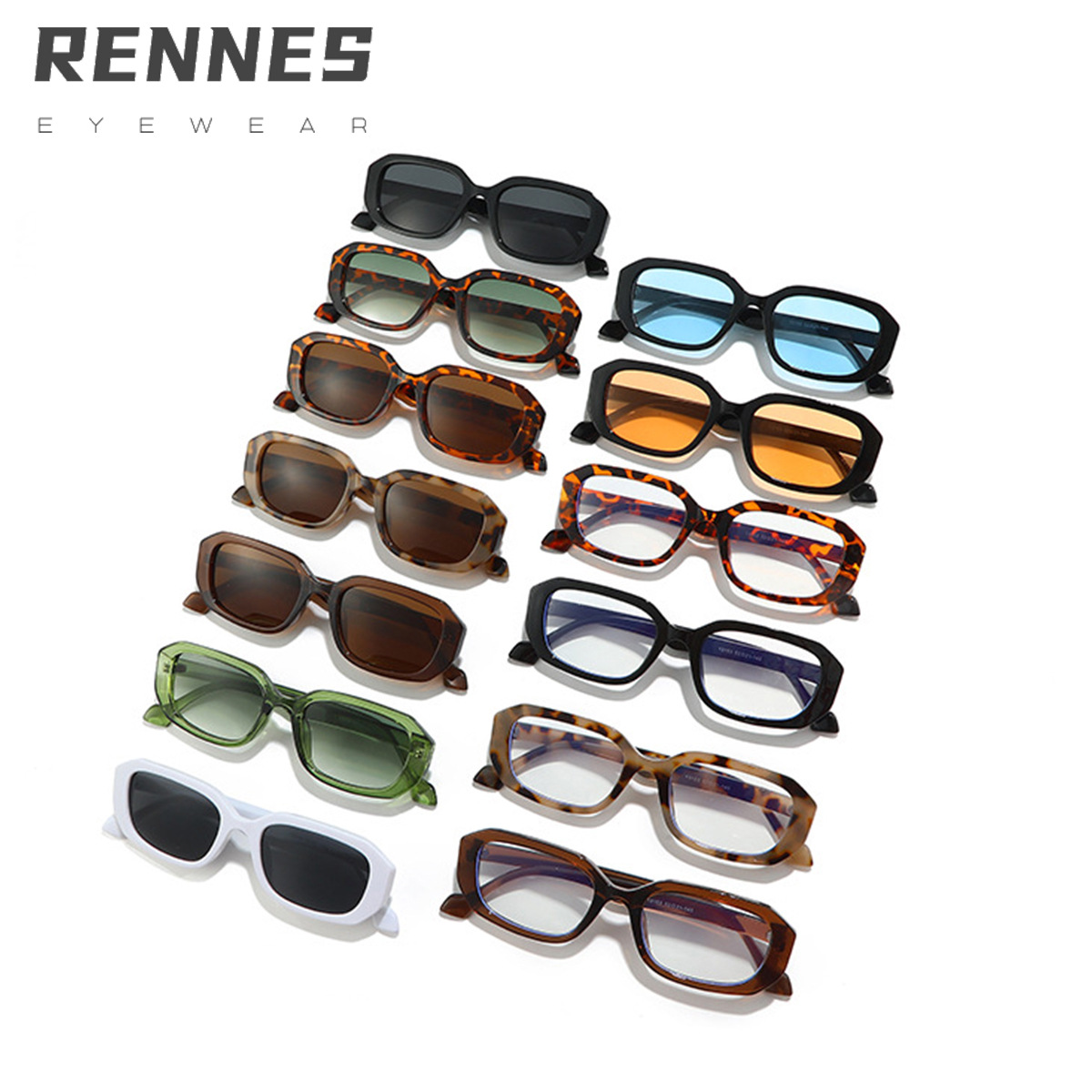 Gafas de sol rectangulares casuales retro de moda europea y americana Gafas de sol para exteriores para hombres y mujeres