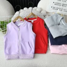 春款儿童棉马甲无袖女童针织春秋装马夹宝宝背心一件代发