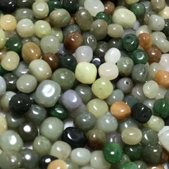 天然新疆和田玉種子料原石散珠路通玉珠ブレスレットネックレスdiyアクセサリー