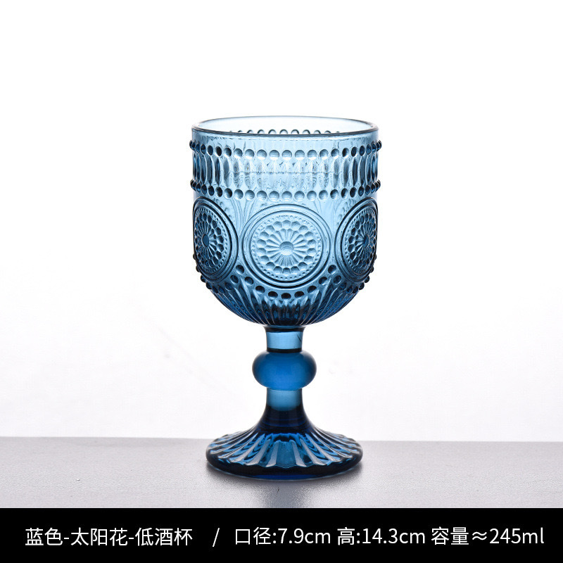Nuevo retrógrado tallado alto taza de agua taza de vino taza de bebida creativa elegante casa hotel café utensilios de vino