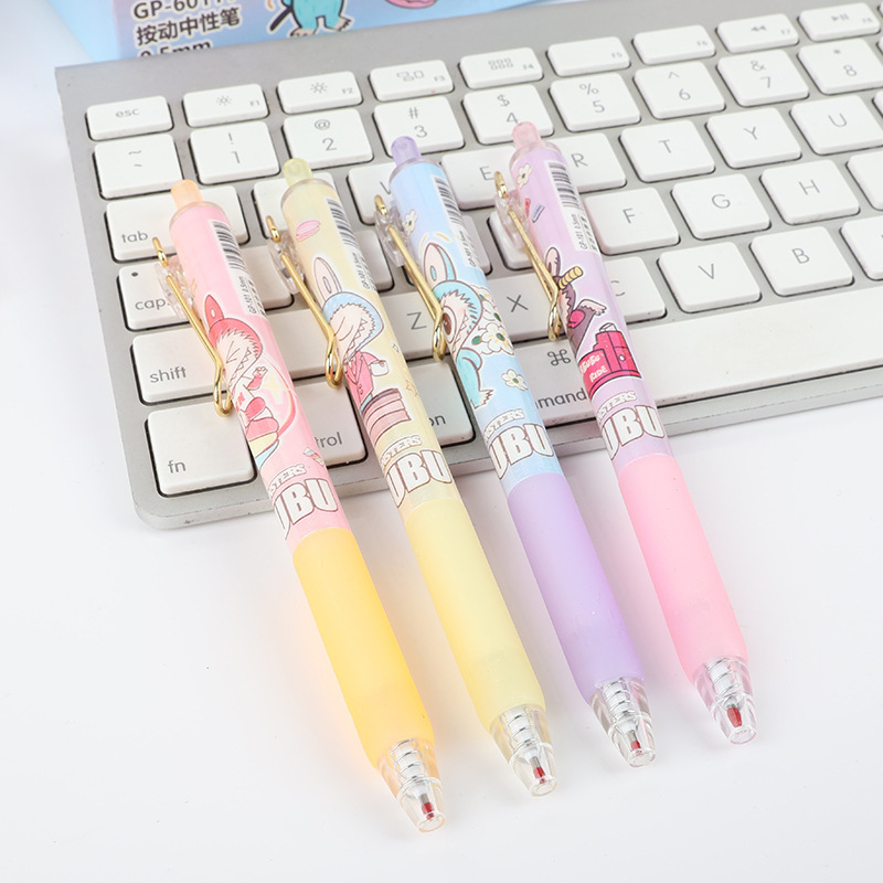 GP-60011 크로스보더 라부 블라인드 박스 펜 고가 중성펜 프레스 타입 블랙펜 0.5MM 속건성 외국무역