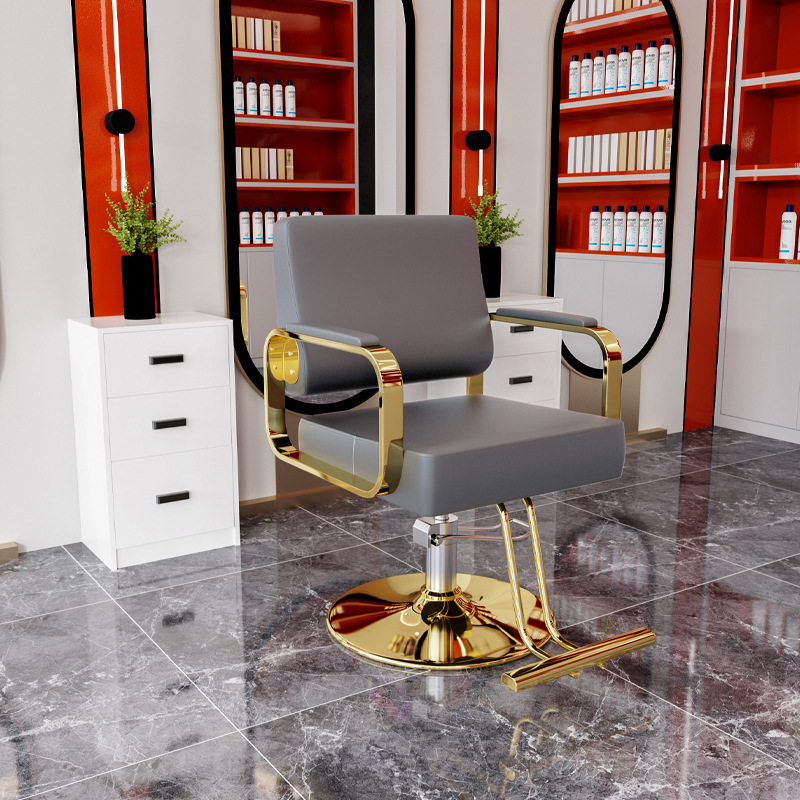 Silla de peluquería silla de belleza silla de elevación de red roja silla de corte de pelo de acero inoxidable silla de corte de pelo