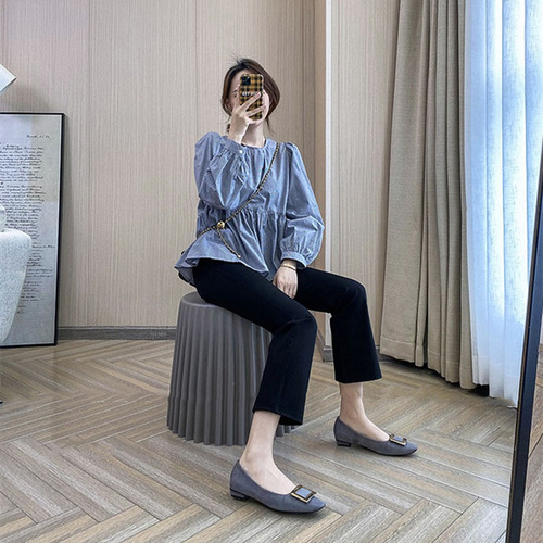 Maternity Pants Spring Summer 9-inch Fashion Trendy Micro-Volume High-Waist Slimming Pants Petite Pregnant Women's Outfit Dropshipping One Piece