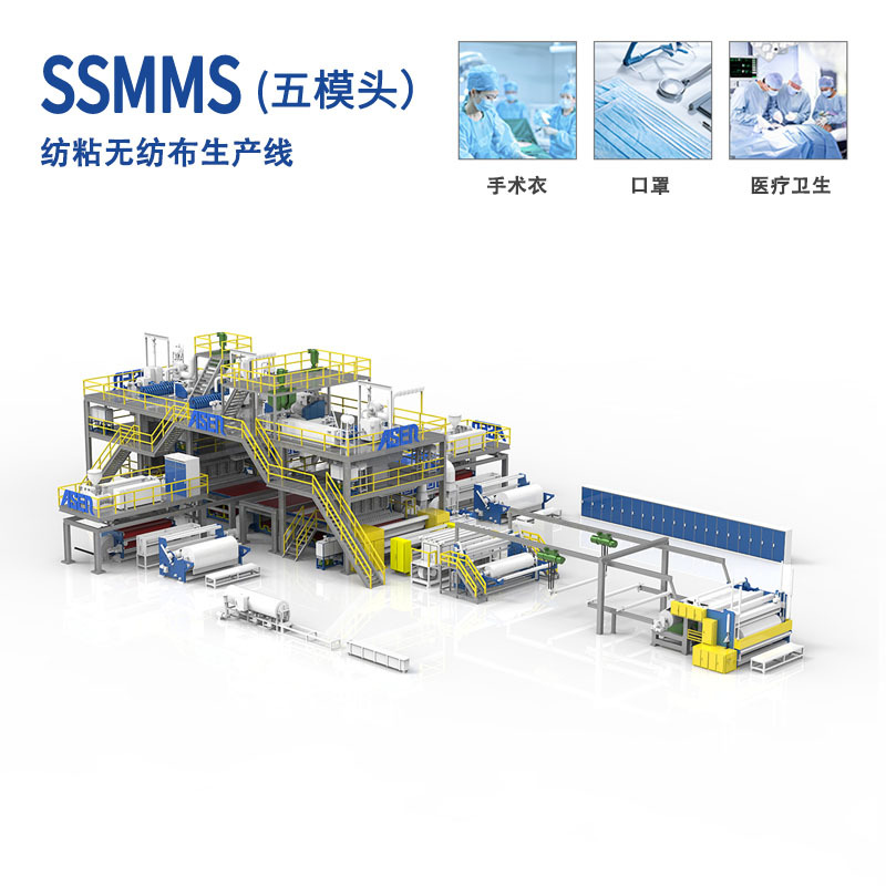 一次性口罩原料直接机械 纺粘熔喷无纺布机