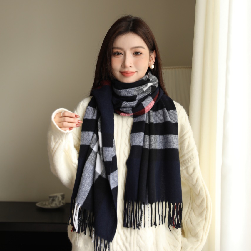 2025 nuevo bufandas de lana de Meirad mujeres otoño invierno estilo coreano de malla universal chaleco pareja buñuelo hombre caliente