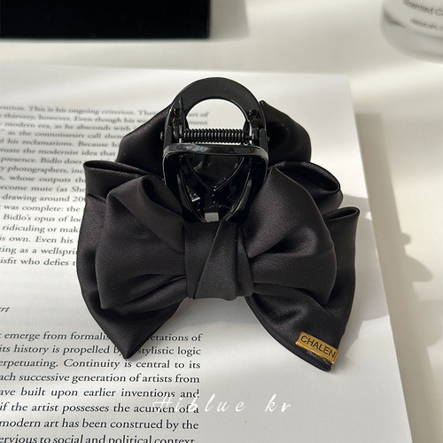 Popular item-5!  Black bow tie clip large back head hair clip shark clip hair volume high-end