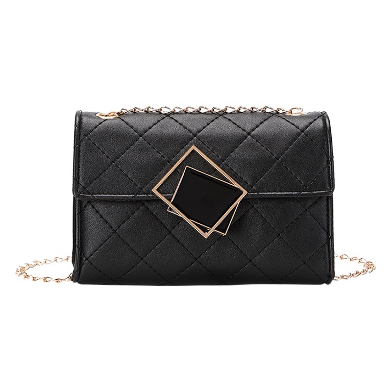 Bolso de cadena de las mujeres de alto sentido 2022 nuevo nicho versátil PU bolso de las mujeres Comercio exterior e-commerce generación bolsa de pelo rombo pequeño bolso cuadrado