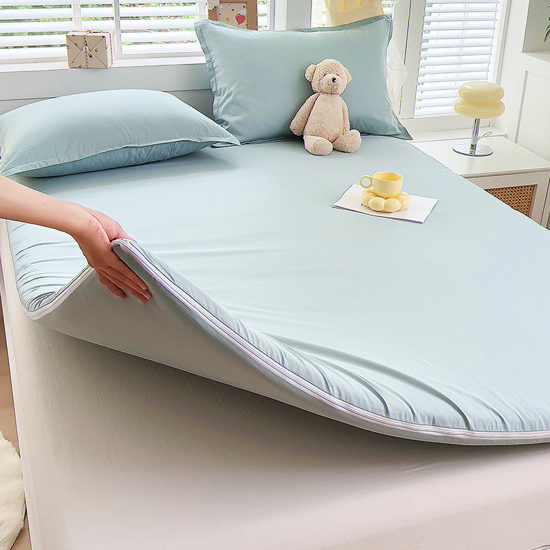 Funda protectora de colchón Funda de colchón de algodón puro 100 Funda de colchón de algodón Funda de edredón con cremallera todo incluido Funda de edredón 150x200 Funda de colchón de dormitorio
