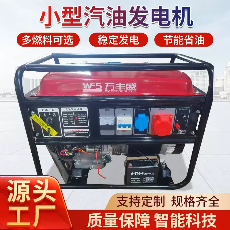 电启动汽油发电机组800W1.2KW2KW3KW3.5KW4KW5KW双电压静音发电机