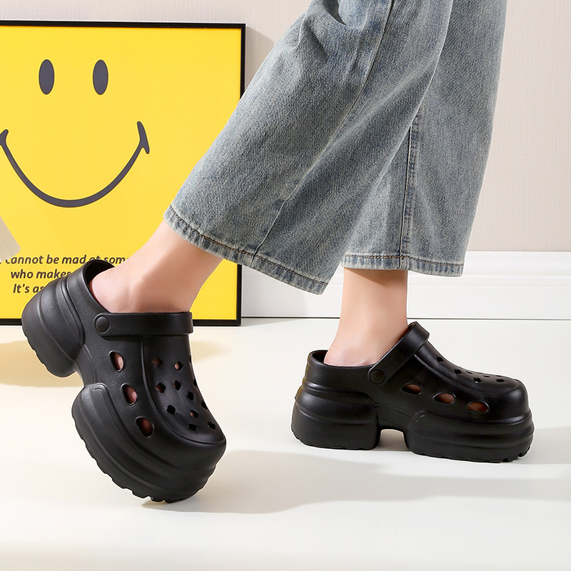 Ultra-High-Heeled Thick-Soled Eva Clogs for Women, Summer Outdoor Beach Clogs, Office Two-Wear Sandals and Slippers