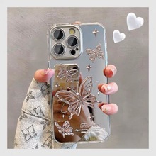 适用苹果XR改16Pro韩风ins星星英文蝴蝶结Xsmax改14Promax手机壳8