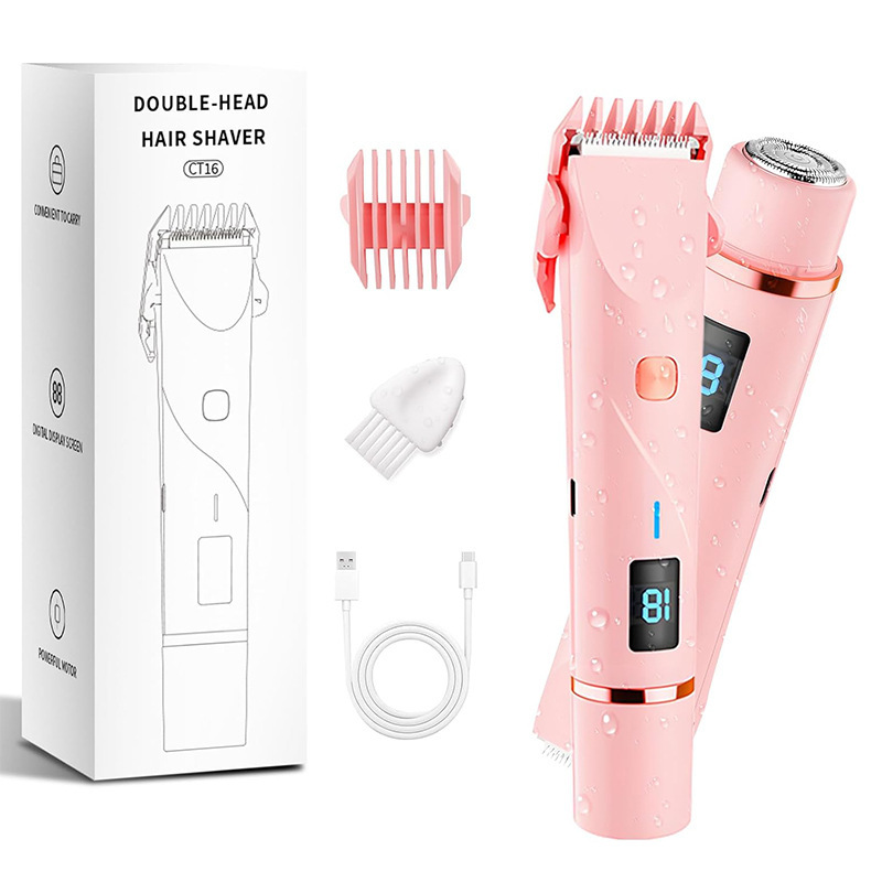 Cross-Border Electric Shaver Display Screen Private Part Hair Removal Instrument Women's Pubic Hair Trimming and Shaving Instrument Manufacturer New Model