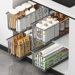 キッチンシンク下のキャビネット内の多機能収納バスケットカウンタートップ引き出し可能な食器収納ラックシンク引き出し層状ラック
