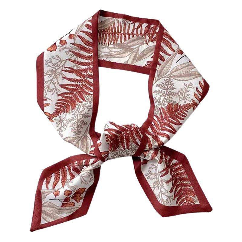 Mid-Autumn Festival Gift Box Silk Scarf Women's Hair Tie Band Butterfly Machine Headwear Accessories Accompanying Hand Tie Bag Small Silk Scarf Ribbon