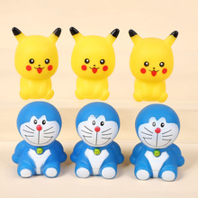 PVC玩具哆啦A梦捏捏乐卡通皮卡丘搪胶玩具塑胶解压玩具搪胶玩具