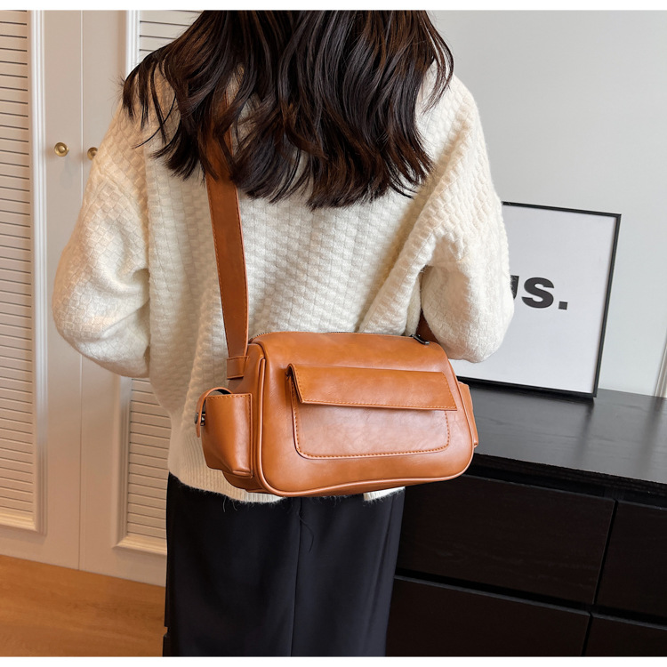 Borsa a tracolla versatile per donna 2023 autunno e inverno nuova borsa a tracolla retrò moda trendy texture di nicchia piccola borsa quadrata_voghion.com