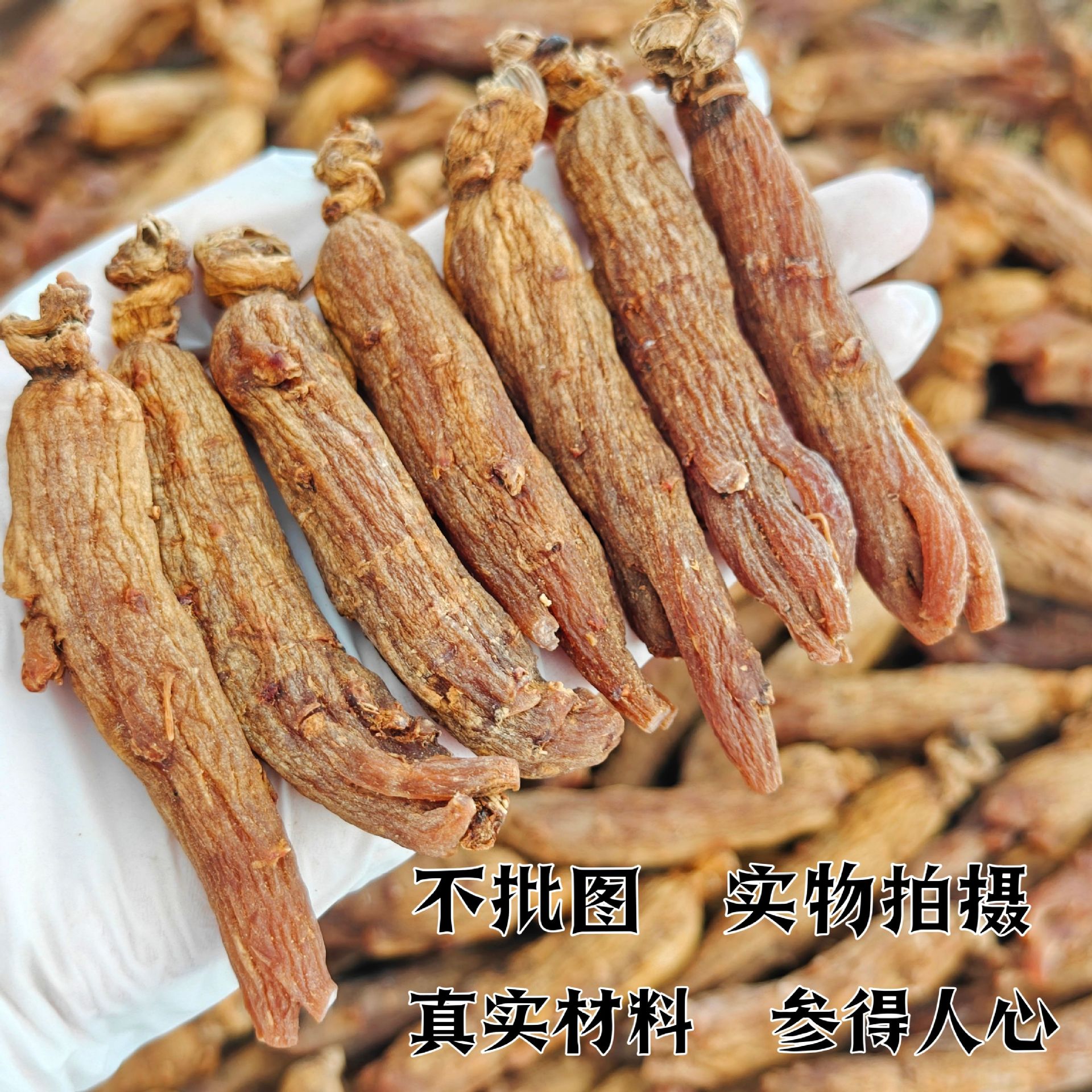 Premium Sugar-Free Red Ginseng Whole Roots and Slices Hong Shen Changbai Mountain 12 Year 500g Bulk Pack overview