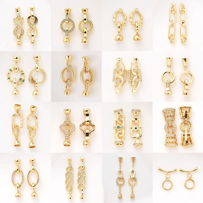 Zhuji Pearl Necklace Buckle 8-character Buckle Handmade Coil Buckle Connecting Buckle Mother Buckle Woolen Chain Universal Buckle DIY Accessories