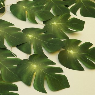 Cross-border new tropical palm leaf LED lights beach party decorative lights simulation turtle leaf light string new spot