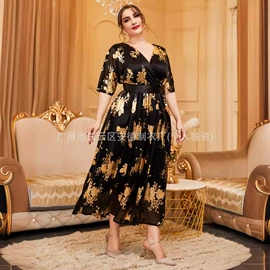 大码连衣裙;穆斯林服饰;连衣裙