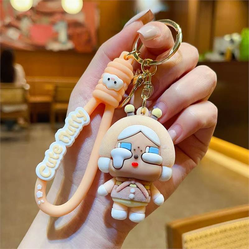 クリエイティブ植毛泣き子キーホルダー泣き虫女の子かわいい漫画人形ガールバッグペンダント小さなギフト卸売|undefined