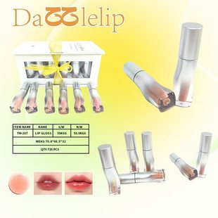 Dazzlelip Cross-Border Pearlescent Lip Gloss, Wave Tower Liberation Lip Glaze, Water-Glossy Mirror Matte Lipstick, Not Easy to Stick