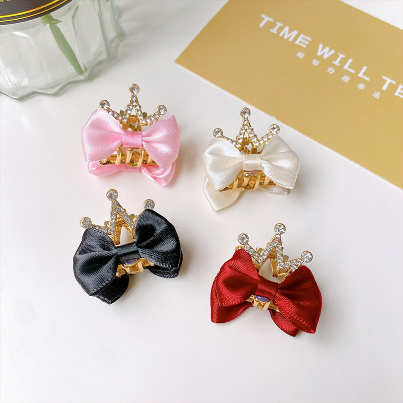 Two-sided bow Grip children Hairdressing trumpet Bangs Hairpin girl Card issuance Clamp Headdress