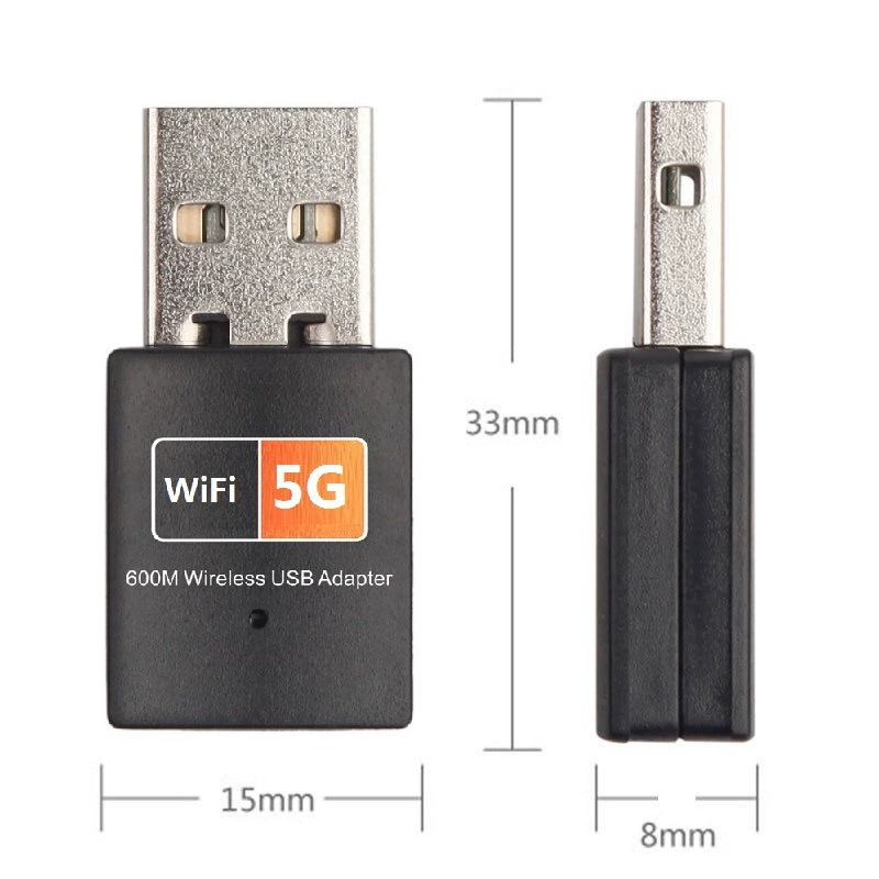 USB беспроводная сетевая карта 600M, 5G двухдиапазонная AC, внешний мини USB Wi‑Fi приемник