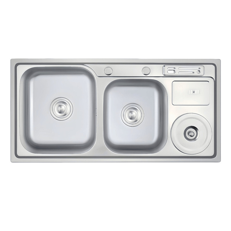 Cross-border exclusive supply of 201 stainless steel vegetable washing basin, 304 sink with trash bin, direct sales from kitchen manufacturer Cross-border exclusive supply of 201 stainless steel vegetable washing basin, 304 sink with trash bin, direct sales from kitchen manufacturer