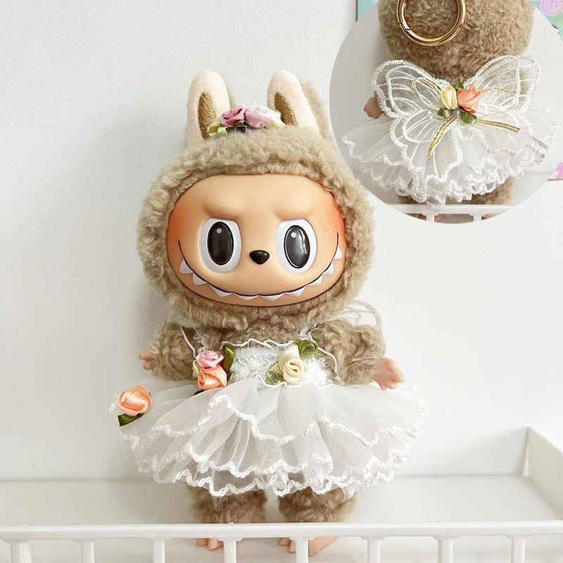 ソースメーカーのみの服】17cmペンダント ラブブ服 ブラインドボックス ラブブ人形 人形服 クールブラック カラフル|undefined