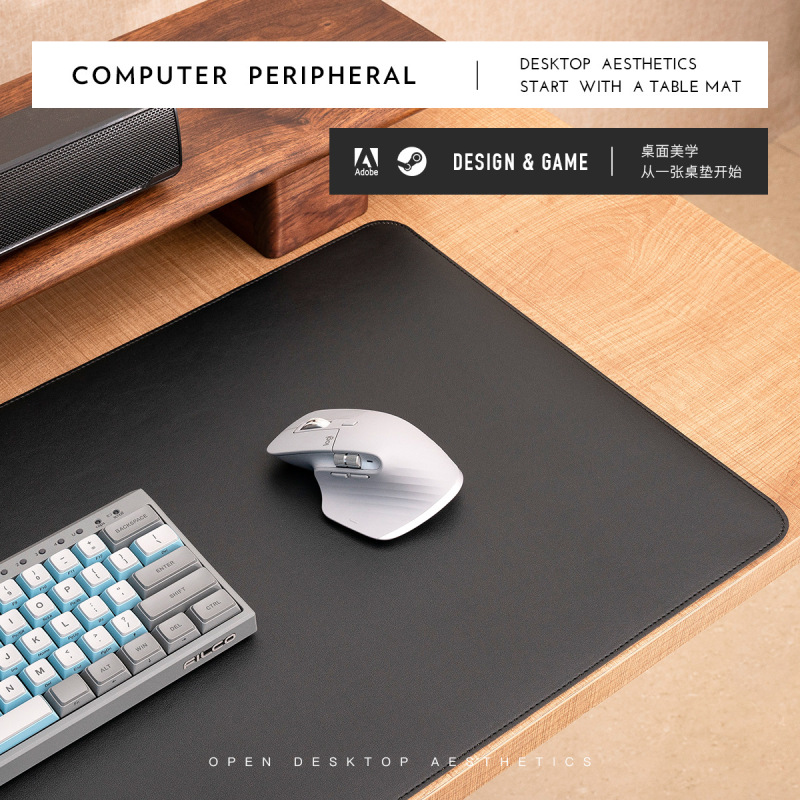 コルクレザーマウスパッド、特大、両面縫製、汚れに強い、オフィスコンピューターノートブックデスクパッド、防水、在庫あり、卸売|undefined