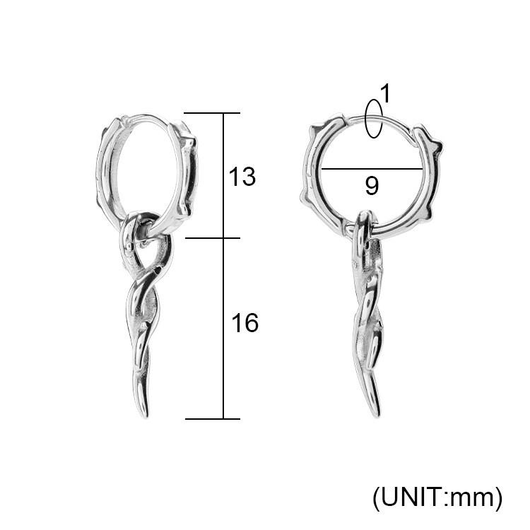 Minimalistiske herre øreringe i rustfrit stål retro_voghion.com