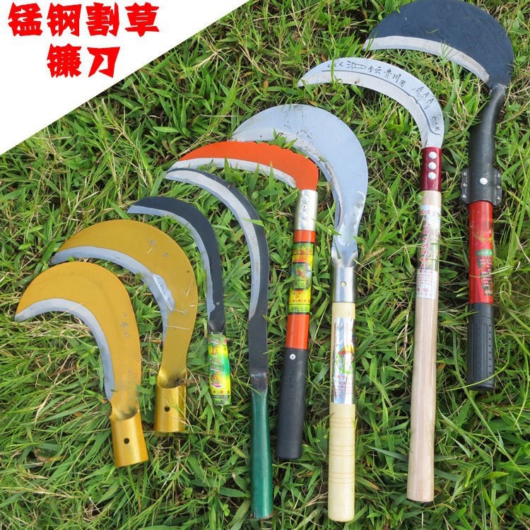 镰刀镰刀头割草刀草刀农用工具手用农用大镰刀小镰除草柴刀砍柴刀