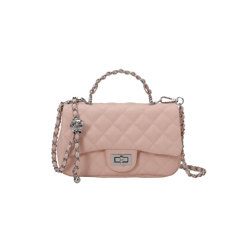 Moda de cadena de diamante bolso de mano para mujeres 2026 nuevo estilo transfronterizo de alta humedad de moda lujosa bolsa de mochila