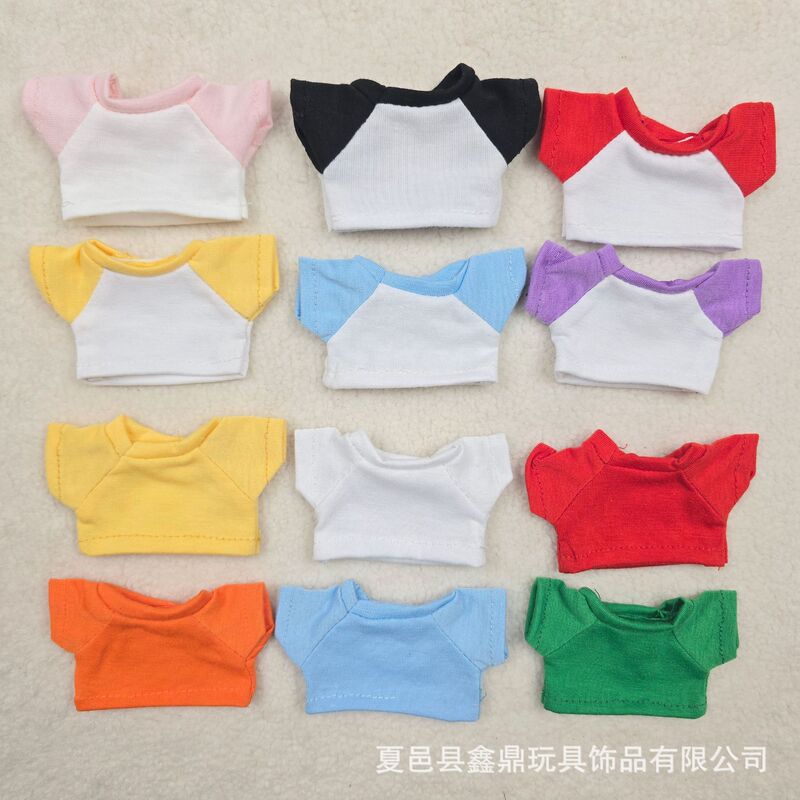 10cm Doll Clothes Spring and Summer Kt Cat and Dog Accessories Macaron Color Labubu Doll Toys