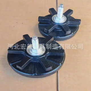 注塑机垫脚机床减震垫铁圆形六爪球墨防震垫铁调整垫铁载重垫脚