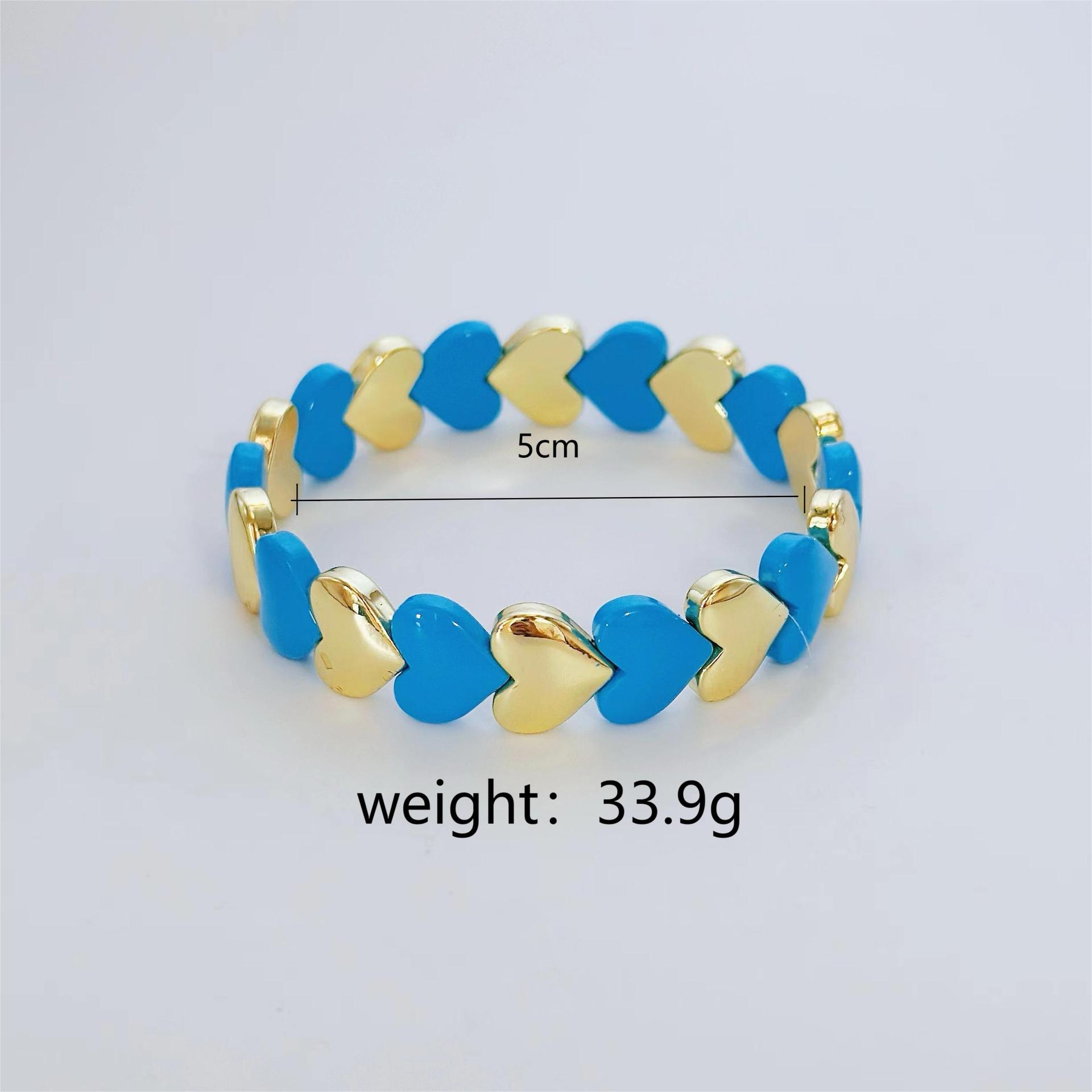 Plating Design Copper Plating Heart Shape Bracelets Bangle