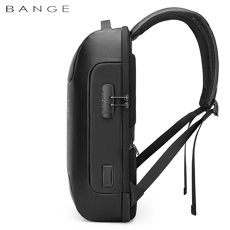 Bange Genuine Leather Business Backpack For Men Waterproof Laptop_voghion.com
